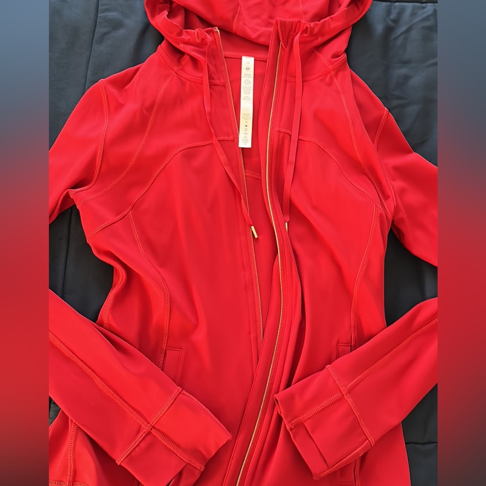 Dark Red Lululemon Hooded Define Jacket w/ Nulu Fabric
